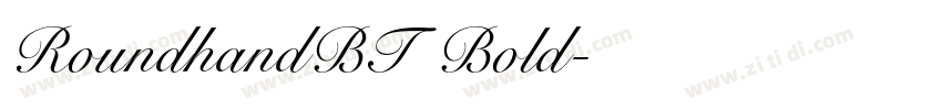 RoundhandBT Bold字体转换